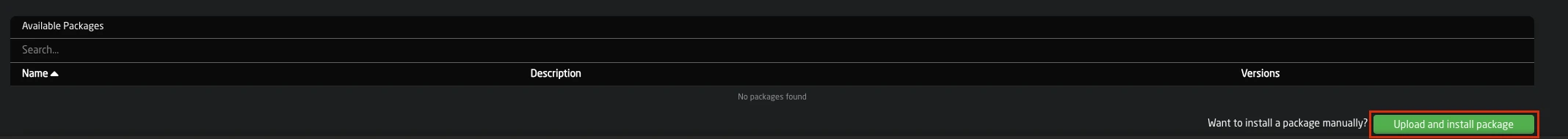 Offline package installation