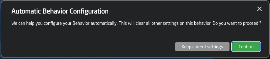 Automatic Behavior Configuration