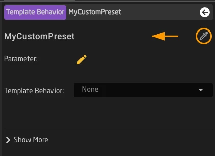 Template Behavior Form with Copy from HWC